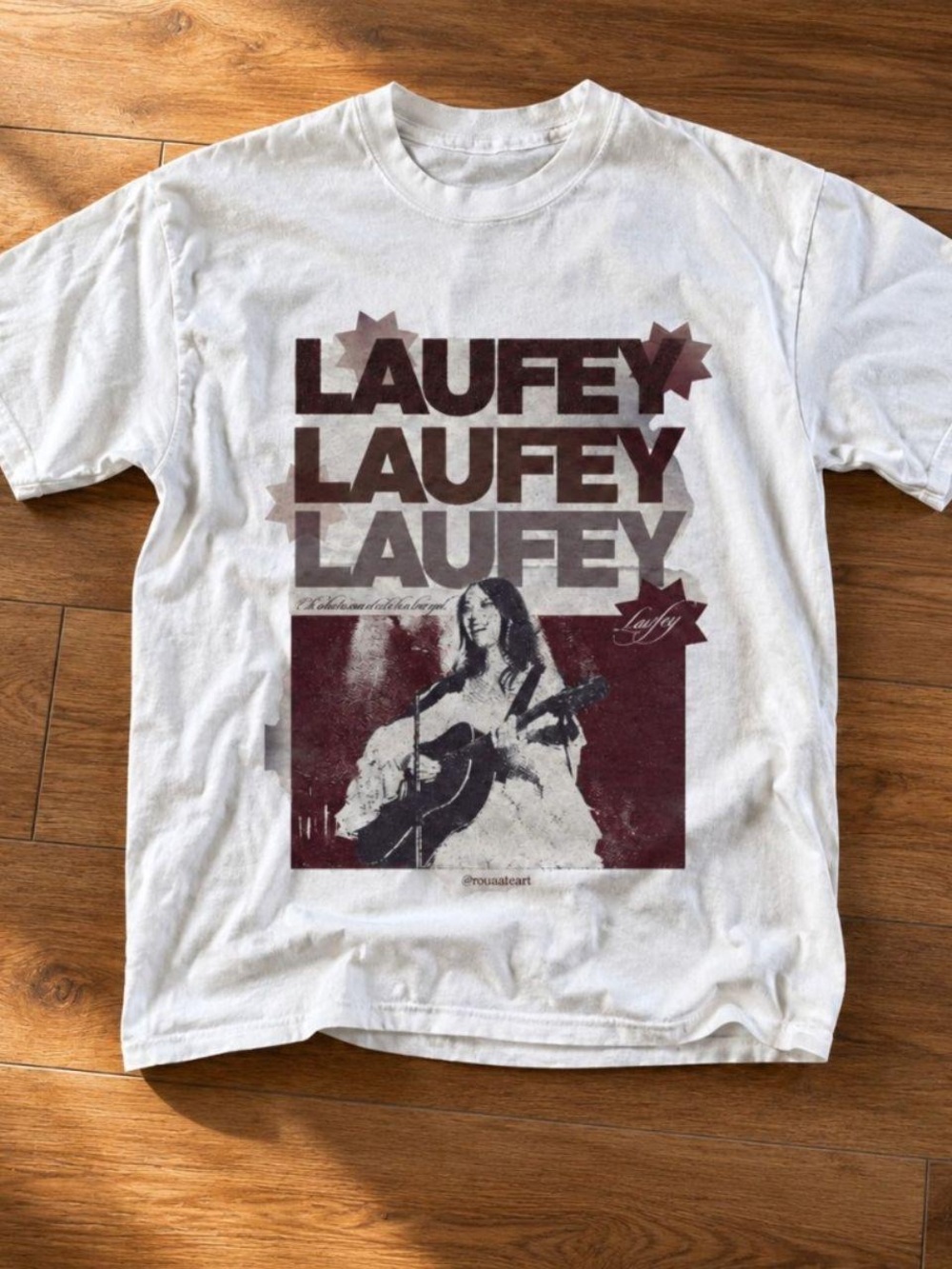 White Graphic Band Tee - Retro Photo Print
